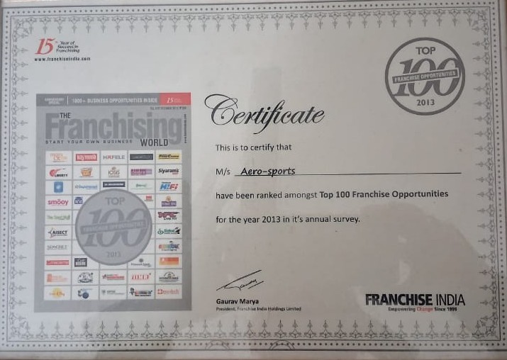 Franchise India Certified Certificate